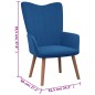 vidaXL Relaxsessel Blau Samt vidaXL Relaxsessel Blau Samt