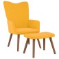 vidaXL Relaxsessel mit Hocker Senfgelb Samt vidaXL Relaxsessel mit Hocker Senfgelb Samt