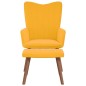 vidaXL Relaxsessel mit Hocker Senfgelb Samt vidaXL Relaxsessel mit Hocker Senfgelb Samt