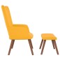 vidaXL Relaxsessel mit Hocker Senfgelb Samt vidaXL Relaxsessel mit Hocker Senfgelb Samt