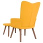 vidaXL Relaxsessel mit Hocker Senfgelb Samt vidaXL Relaxsessel mit Hocker Senfgelb Samt
