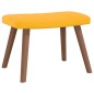 vidaXL Relaxsessel mit Hocker Senfgelb Samt vidaXL Relaxsessel mit Hocker Senfgelb Samt