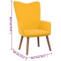 vidaXL Relaxsessel mit Hocker Senfgelb Samt vidaXL Relaxsessel mit Hocker Senfgelb Samt