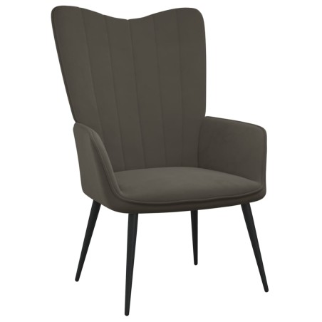 vidaXL Relaxsessel Dunkelgrau Samt