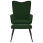 vidaXL Relaxsessel mit Hocker Dunkelgrün Samt vidaXL Relaxsessel mit Hocker Dunkelgrün Samt