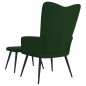 vidaXL Relaxsessel mit Hocker Dunkelgrün Samt vidaXL Relaxsessel mit Hocker Dunkelgrün Samt