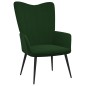 vidaXL Relaxsessel mit Hocker Dunkelgrün Samt vidaXL Relaxsessel mit Hocker Dunkelgrün Samt