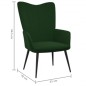 vidaXL Relaxsessel mit Hocker Dunkelgrün Samt vidaXL Relaxsessel mit Hocker Dunkelgrün Samt