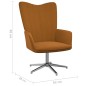 vidaXL Relaxsessel Braun Samt vidaXL Relaxsessel Braun Samt