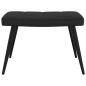 vidaXL Relaxsessel mit Hocker Schwarz Samt und PVC vidaXL Relaxsessel mit Hocker Schwarz Samt und PVC