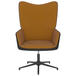 vidaXL Relaxsessel Braun Samt und PVC