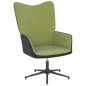 vidaXL Relaxsessel mit Hocker Hellgrün Samt und PVC vidaXL Relaxsessel mit Hocker Hellgrün Samt und PVC