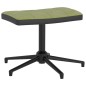vidaXL Relaxsessel mit Hocker Hellgrün Samt und PVC vidaXL Relaxsessel mit Hocker Hellgrün Samt und PVC