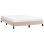 vidaXL Bettgestell Cappuccino-Braun 140x190 cm Kunstleder vidaXL Bettgestell Cappuccino-Braun 140x190 cm Kunstleder