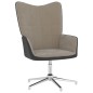 vidaXL Relaxsessel mit Hocker Hellgrau Samt und PVC vidaXL Relaxsessel mit Hocker Hellgrau Samt und PVC