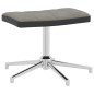 vidaXL Relaxsessel mit Hocker Hellgrau Samt und PVC vidaXL Relaxsessel mit Hocker Hellgrau Samt und PVC
