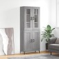 Highboard Grau Sonoma 69,5x34x180 cm Holzwerkstoff Highboard Grau Sonoma 69,5x34x180 cm Holzwerkstoff