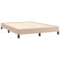 vidaXL Bettgestell Cappuccino-Braun 140x190 cm Kunstleder vidaXL Bettgestell Cappuccino-Braun 140x190 cm Kunstleder