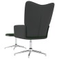 vidaXL Relaxsessel mit Hocker Dunkelgrün Samt und PVC vidaXL Relaxsessel mit Hocker Dunkelgrün Samt und PVC