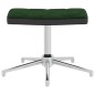 vidaXL Relaxsessel mit Hocker Dunkelgrün Samt und PVC vidaXL Relaxsessel mit Hocker Dunkelgrün Samt und PVC