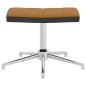 vidaXL Relaxsessel mit Hocker Braun Samt und PVC vidaXL Relaxsessel mit Hocker Braun Samt und PVC