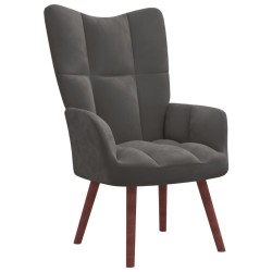vidaXL Relaxsessel Dunkelgrau Samt