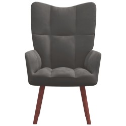 vidaXL Relaxsessel Dunkelgrau Samt