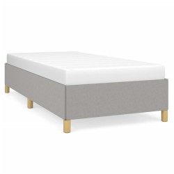 vidaXL Bettgestell ohne Matratze Hellgrau 80x200 cm Stoff