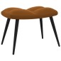 vidaXL Relaxsessel mit Hocker Braun Samt vidaXL Relaxsessel mit Hocker Braun Samt