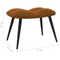 vidaXL Relaxsessel mit Hocker Braun Samt vidaXL Relaxsessel mit Hocker Braun Samt