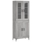Highboard Grau Sonoma 69,5x34x180 cm Holzwerkstoff Highboard Grau Sonoma 69,5x34x180 cm Holzwerkstoff