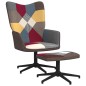 vidaXL Relaxsessel mit Hocker Patchwork Stoff vidaXL Relaxsessel mit Hocker Patchwork Stoff
