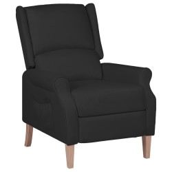 vidaXL Relaxsessel Verstellbar Schwarz Stoff