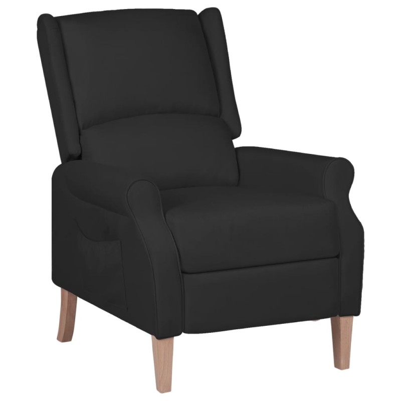 vidaXL Relaxsessel Verstellbar Schwarz Stoff vidaXL Relaxsessel Verstellbar Schwarz Stoff