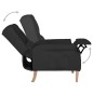 vidaXL Relaxsessel Verstellbar Schwarz Stoff vidaXL Relaxsessel Verstellbar Schwarz Stoff