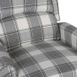 vidaXL Relaxsessel Verstellbar Weiß Grau Stoff vidaXL Relaxsessel Verstellbar Weiß Grau Stoff