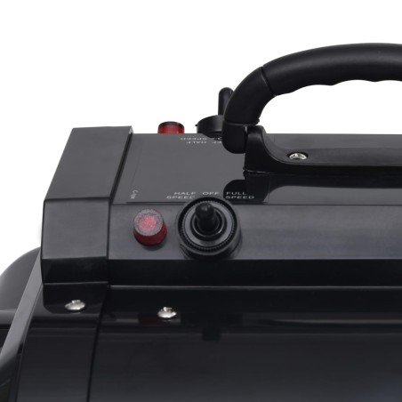 vidaXL Haustiertrockner Doppelmotor Schwarz