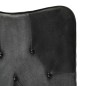 vidaXL Ohrensessel Schwarz und Grau Echtleder vidaXL Ohrensessel Schwarz und Grau Echtleder
