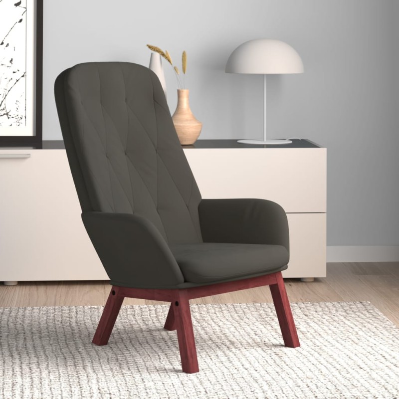 vidaXL Relaxsessel Dunkelgrau Samt vidaXL Relaxsessel Dunkelgrau Samt