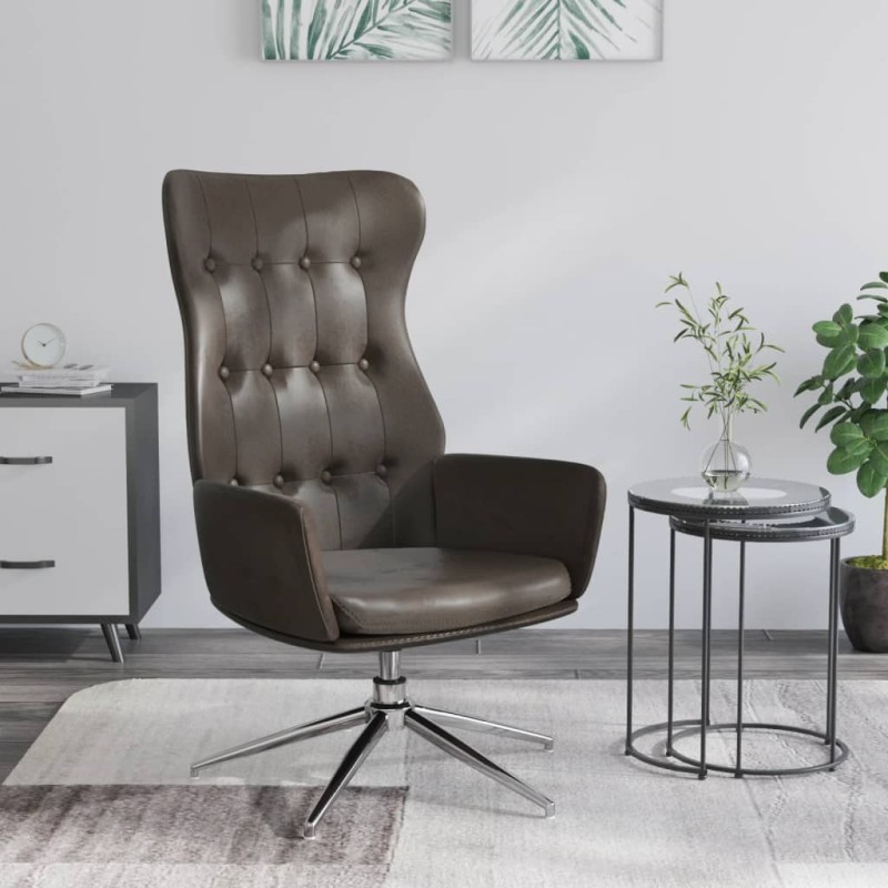 vidaXL Relaxsessel Glänzend Braun Kunstleder vidaXL Relaxsessel Glänzend Braun Kunstleder