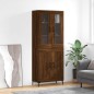 Highboard Braun Eichen-Optik 69,5x34x180 cm Holzwerkstoff Highboard Braun Eichen-Optik 69,5x34x180 cm Holzwerkstoff