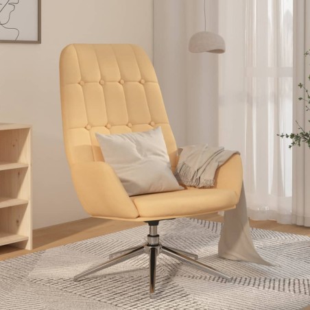 vidaXL Relaxsessel Creme Wildleder-Optik