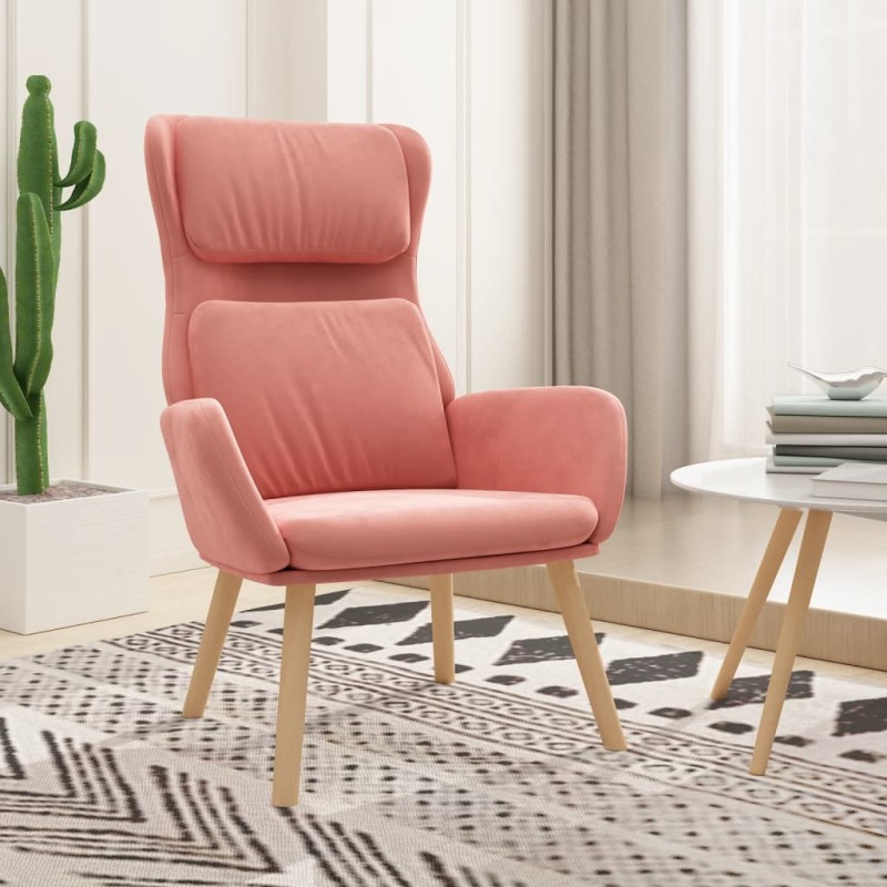 vidaXL Relaxsessel Rosa Samt vidaXL Relaxsessel Rosa Samt