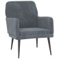 vidaXL Sessel Dunkelgrau 62x79x79 cm Samt vidaXL Sessel Dunkelgrau 62x79x79 cm Samt