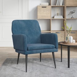 vidaXL Sessel Blau 62x79x79 cm Samt