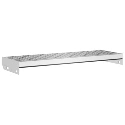 vidaXL Gitterroststufe 70x24x7 cm Verzinkter Stahl