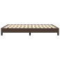 vidaXL Bettgestell Braun 140x190 cm Kunstleder