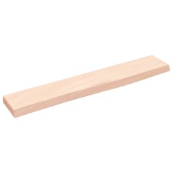 vidaXL Wandregal 60x10x2 cm Massivholz Eiche Unbehandelt