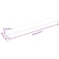 vidaXL Wandregal 60x10x2 cm Massivholz Eiche Unbehandelt vidaXL Wandregal 60x10x2 cm Massivholz Eiche Unbehandelt