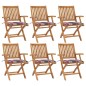 vidaXL Klappbare Gartenstühle mit Kissen 6 Stk. Massivholz Teak vidaXL Klappbare Gartenstühle mit Kissen 6 Stk. Massivholz Teak